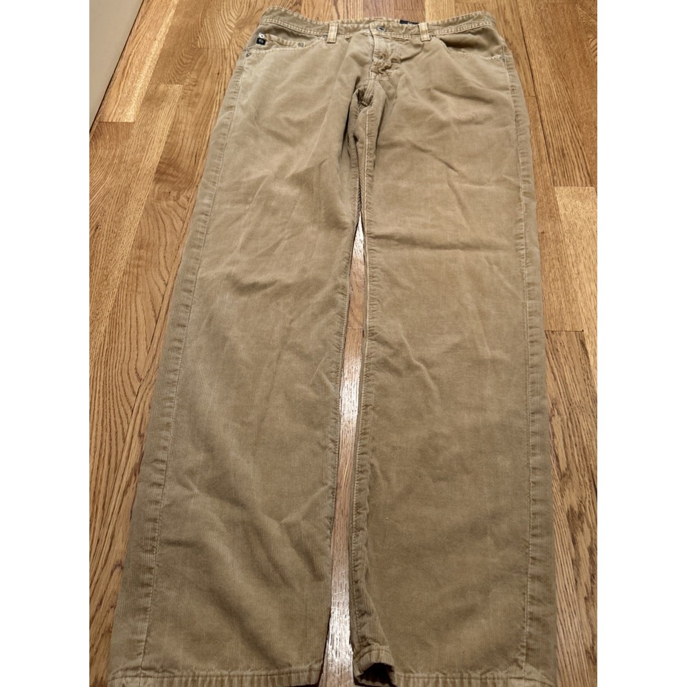 AG‎ Adriano Goldschmied Mens 32 Beige The Graduate Tailored Leg Corduroy Pants